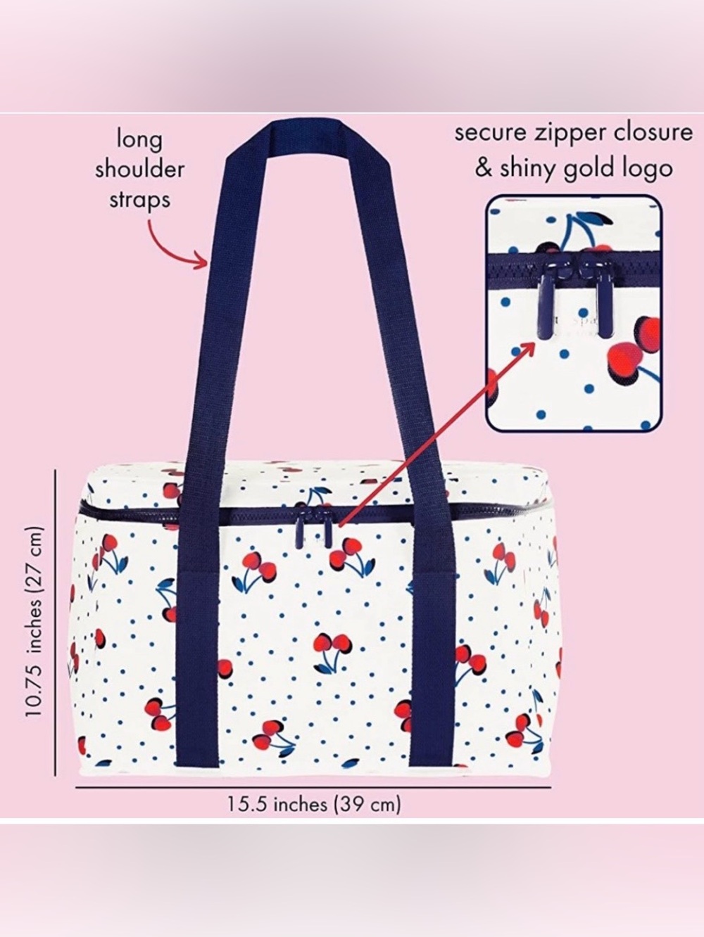 Kate Spade Vintage Cherry Dot Cooler Bag - Picture 4 of 12